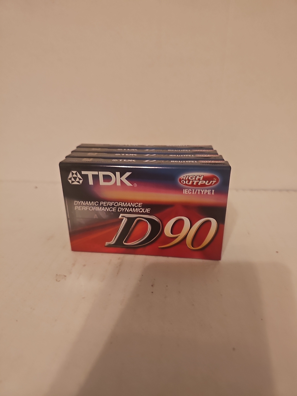 TDK D90 Audio Cassette Tape - Red and Blue Set Of 4